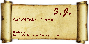 Salánki Jutta névjegykártya
